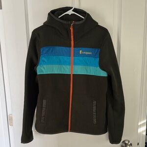 Cotopaxi Multicolor Fleece Jacket with Orange Zipper